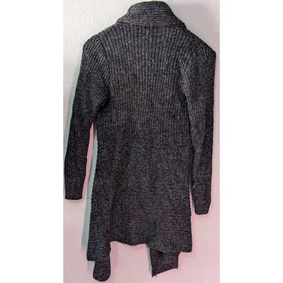 Ethnika Alpaca Wool Cardigan Sweater Open Gray Draped Chunky Knit (A36) - Picture 2 of 4